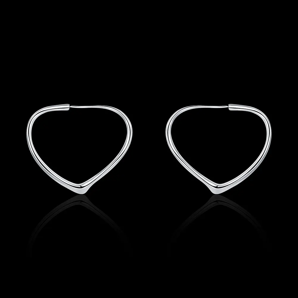 Горячая 925 стерлингового серебра серьги свадебные украшения аксессуары модные в