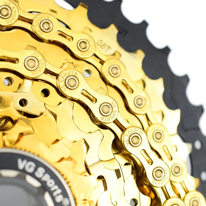 VG спортивный горный шоссейный велосипед 9 скоростей цепи MTB 116L 9 S велоцидад Cadeia Велоспорт полый Золотой Серебряный Запчасти Для Велосипеда Цепь