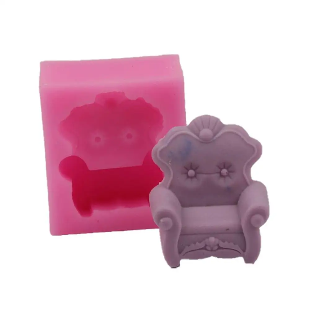 Симпатичная мебель для кукольного домика форма дивана силиконовая помадки