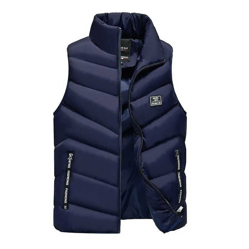 Puffer Vest Men Lightweight Down Homme Winter Warm Bubble Coats Zipper Up Stand Collar Waistcoat Mens Jacket Light | Мужская одежда