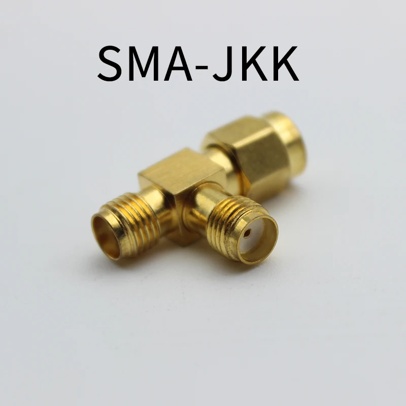 3-ходовой разветвитель SMA разъем типа T штекер на 2 двойной гнездо позолоченный