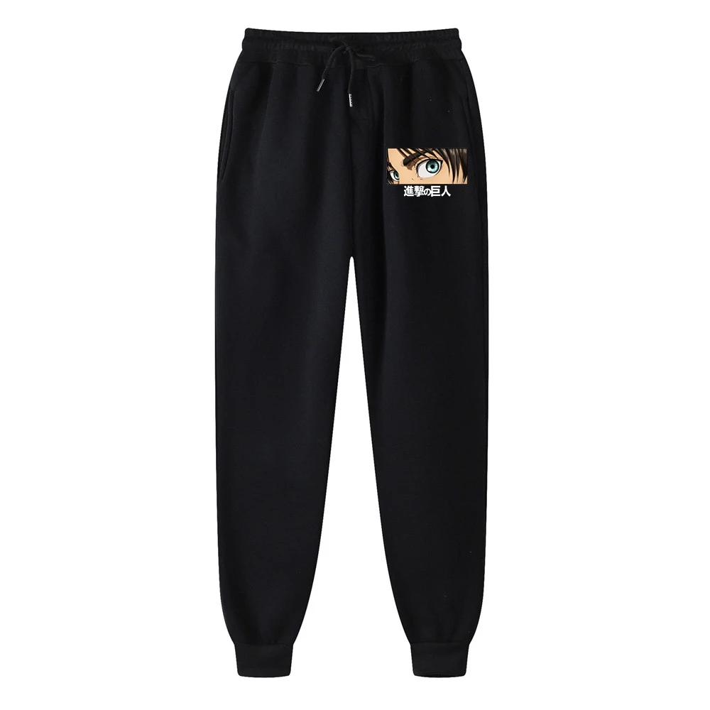 

Attack On Titan Autumn And Winter Fleece trousers Jogging Letter printing Pants unisex