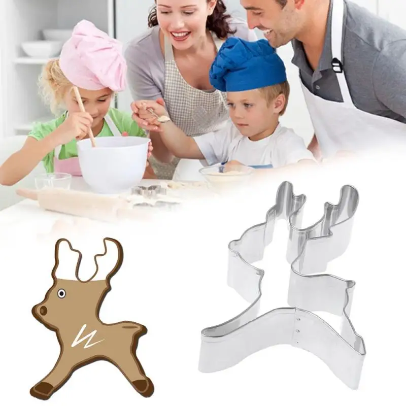 Креативная форма оленя нержавеющая сталь резак для печенья выпечки инструменты