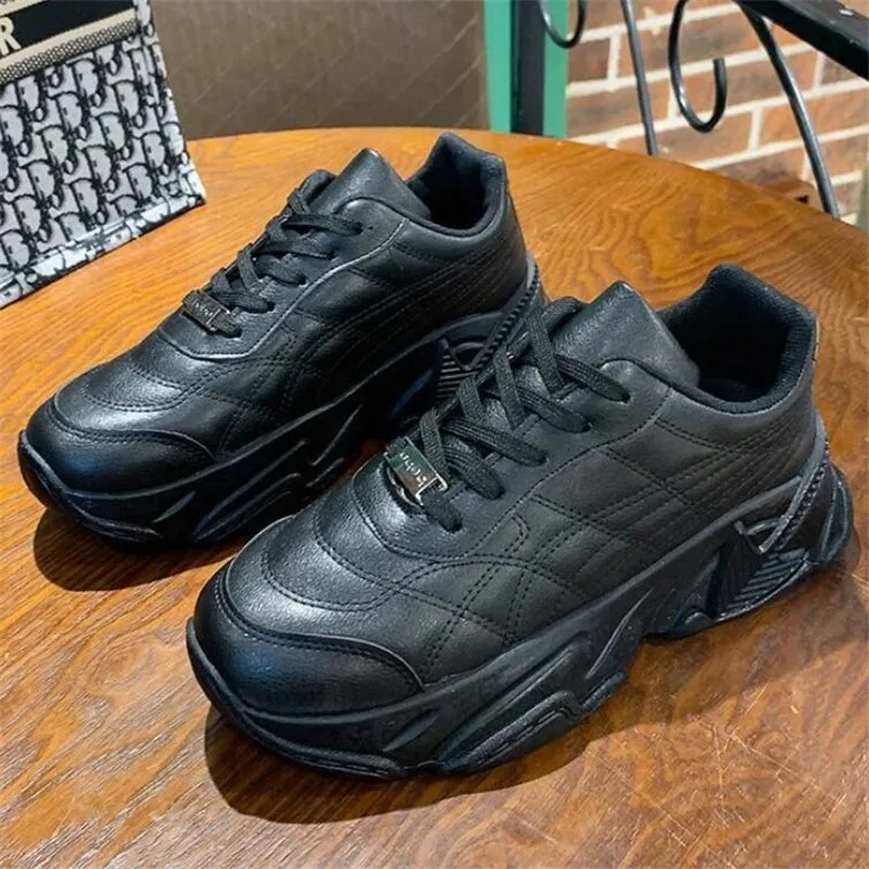 

Women's shoes 2021 new leather breathable all-match women's running sneakers fashion casual women's platform sneakers shoes