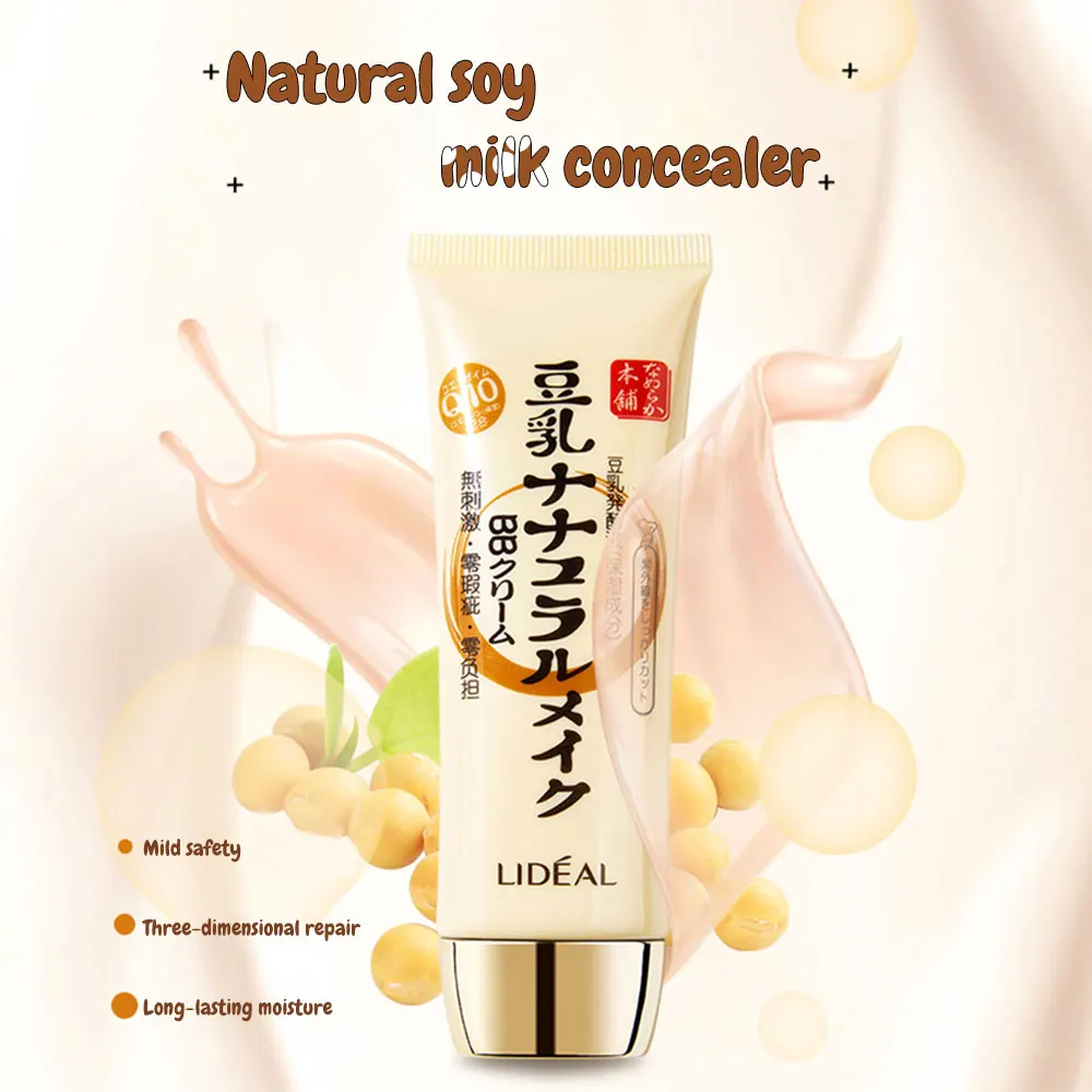 Натуральный Соевый молочный консилер ВВ крем Женский макияж основа скрывает