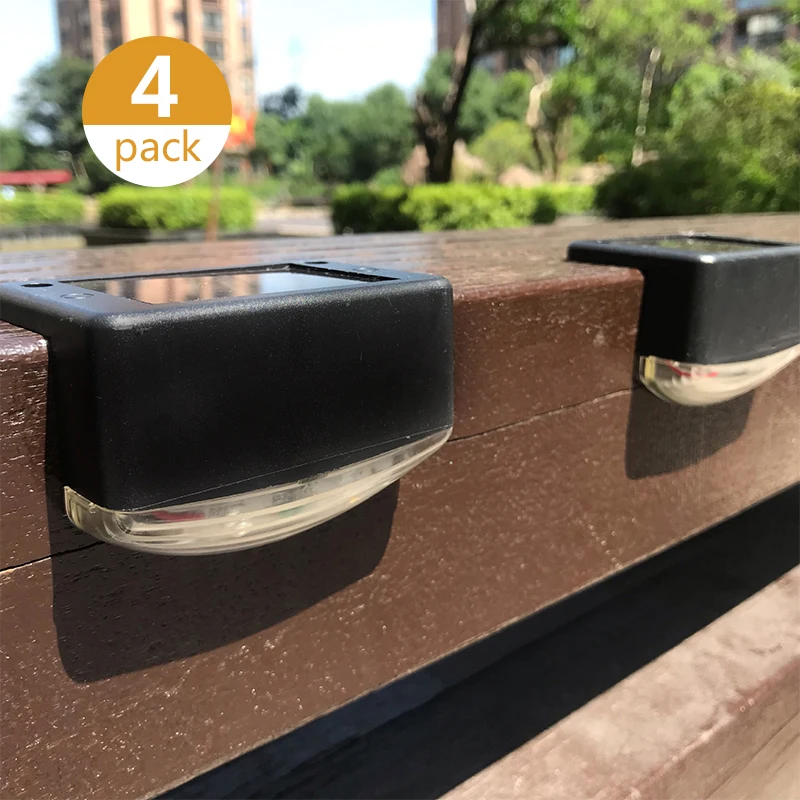 4 шт светодиодный подсветка лестницы на солнечной лампы Водонепроницаемый