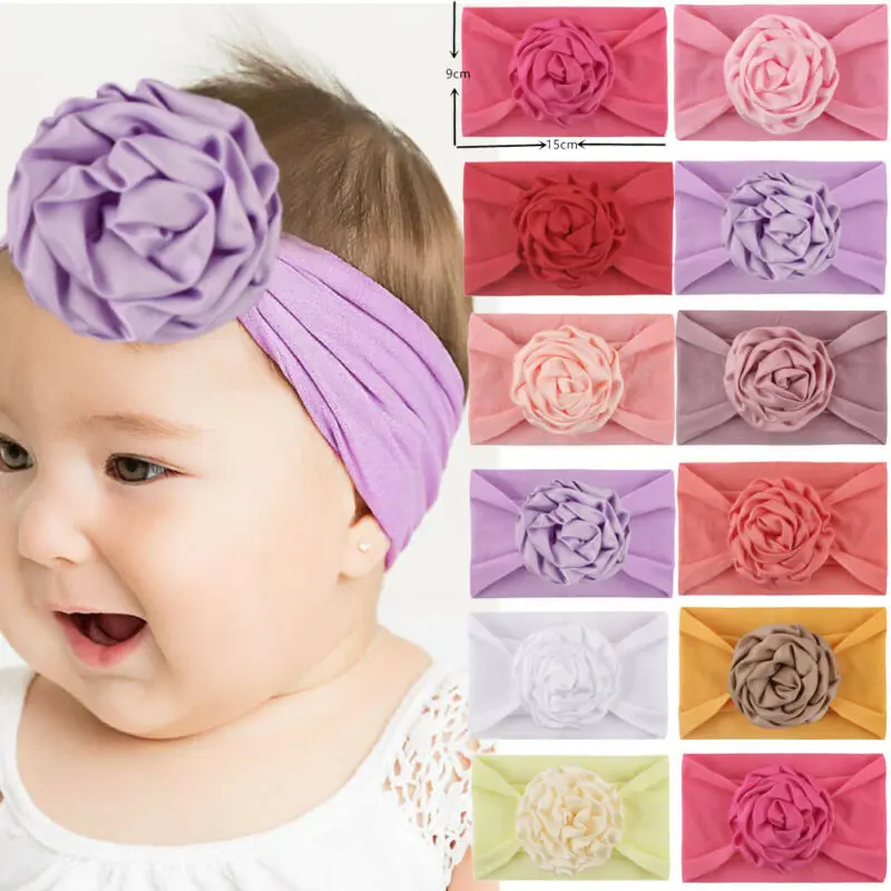 

Pudcoco New Toddler Baby Girls Headwears Turban Solid Headband Hair Band Big Rabbit Bow Accessories Headwear