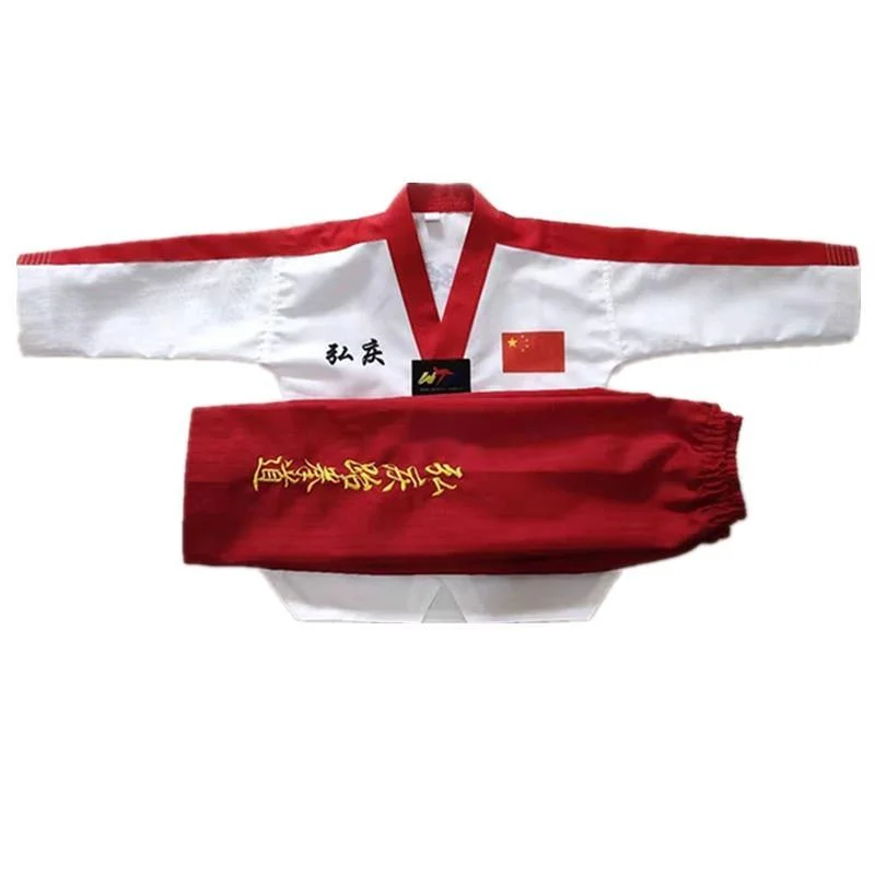 

Top Quality Colored Adult Male Female Kids Taekwondo Uniform Professional Training clothing Dobok Suit