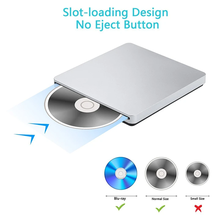 Bluray Burner Writer BD-RW USB 3,0 внешний DVD привод портативный Blu ray плеер CD/DVD RW оптический привод для ноутбуков hp