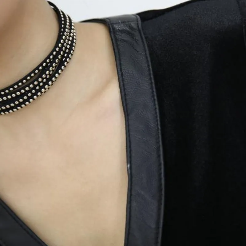 

Korean Style Womens New Golden Velvet Spliced Genuine Leather Slim Shirt V-Neck Pockets Sheepskin High Quality Fashion Blouse