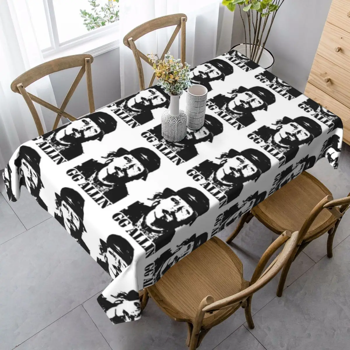 

Mugshot Tablecloth Print Protector Table Cover Polyester Living Room Cheap Decorative Table Cloth