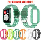 Ремешок для часов HUAWEI, сменный прозрачный спортивный ремешок с бампером, аксессуары для часов Huawei