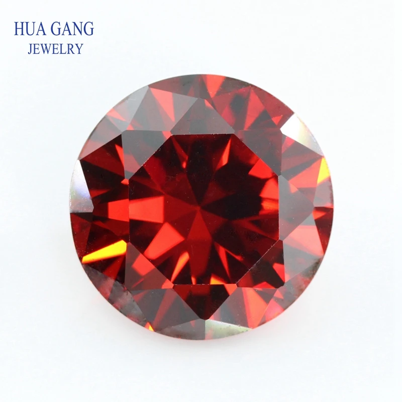 

Garnet 3.25-12mm Cubic Zirconia Round Shape AAAAA Brilliant Cut Loose CZ Stone Synthetic Gems For Jewelry Free shipping