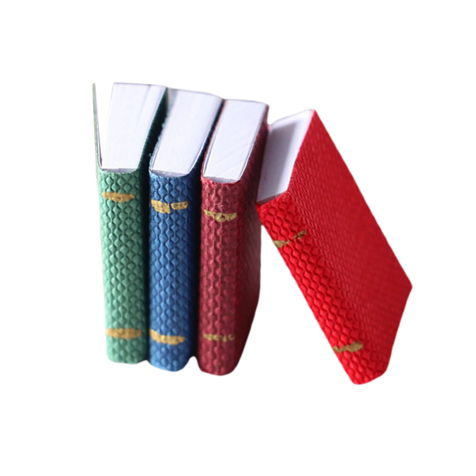 

4x Dollhouse Miniatures Opening Books for 1:6 Dolls & 1/12 Doll House Reading Study Library Creative Decoration Toy