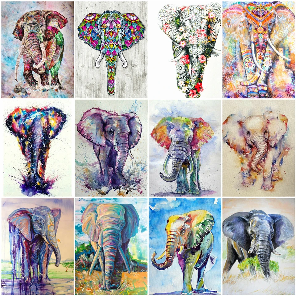 

Полностью квадратная/круглая Алмазная картина слон вышивка крестом мозаика Алмазная вышивка животные 5D DIY домашний Декор подарок