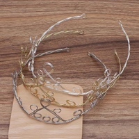 iron adjustable crown head bands metal hair band hairwear base setting diy jewelry handmade making jewelry components findings