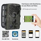 Приложение облако Услуги Trail Камера 4G охотничьи камеры для съемки дикой природы Камера s Сотовая связь мобильный Беспроводной наблюдения 20MP 1080P ночное видение