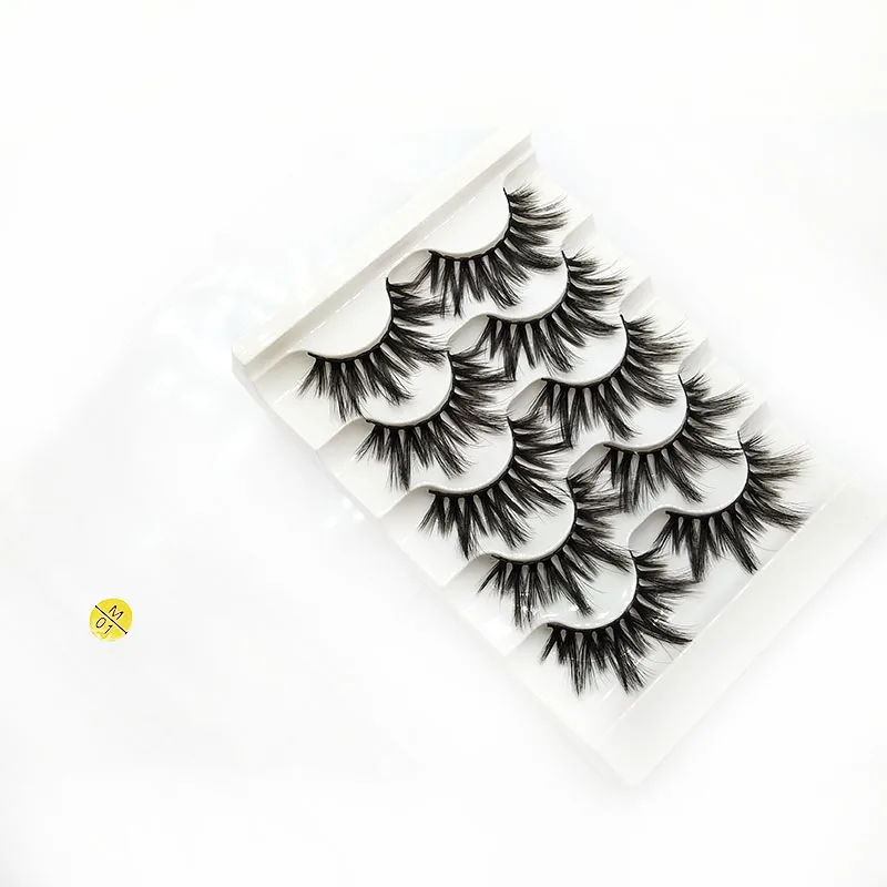 5 пар объемные натуральные толстые накладные ресницы для макияжа норковые