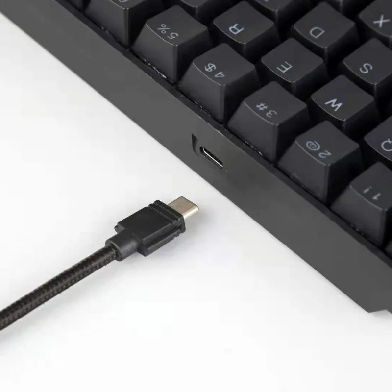 

61-Key RGB Swappable Mechanical Keyboard With RGB Backlit Water-Resistant Wired Gaming Keyboard Type-C Cable For Win/Mac/Gaming