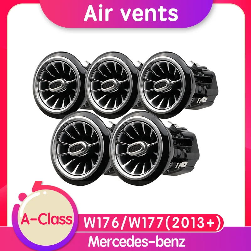 

W176/W177 передний и задний светодиодный турбины вентиляционное отверстие автомобильный Кондиционер украшения светильник лампы для Mercedes Benz A к...