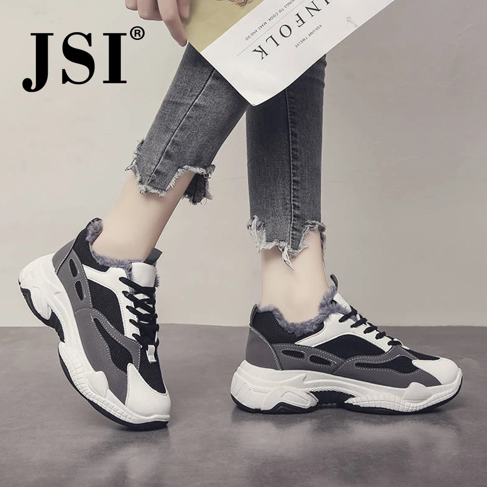 Фото JSI 2020 новые модные кроссовки удобные теплые Разноцветные Повседневные женские