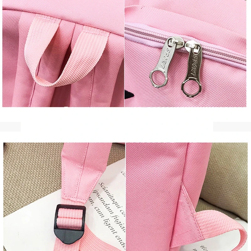 small backpack women 4Pcs Women Cat Canvas Hand Bag Shoulder Crossbody Pencil Case bolsa mochila feminina Package | Багаж и сумки