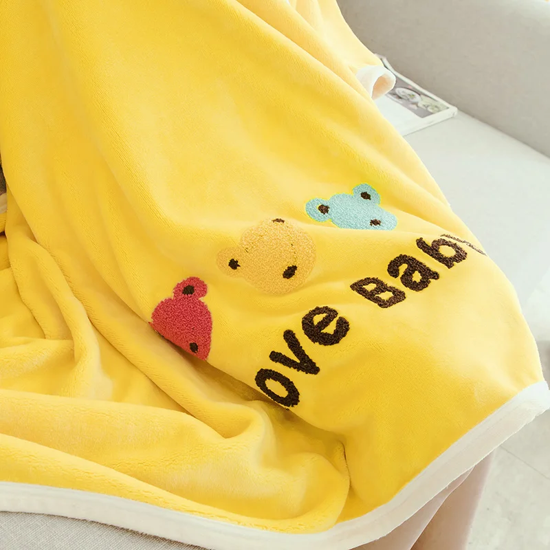 Милые одеяла желтые двойные одиночные для девочек мягкое фланелевое одеяло на