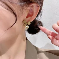 bowknot earrings female 2021 new trendy fashion wild sweet earrings autumn and winter earrings high end earrings jewelry