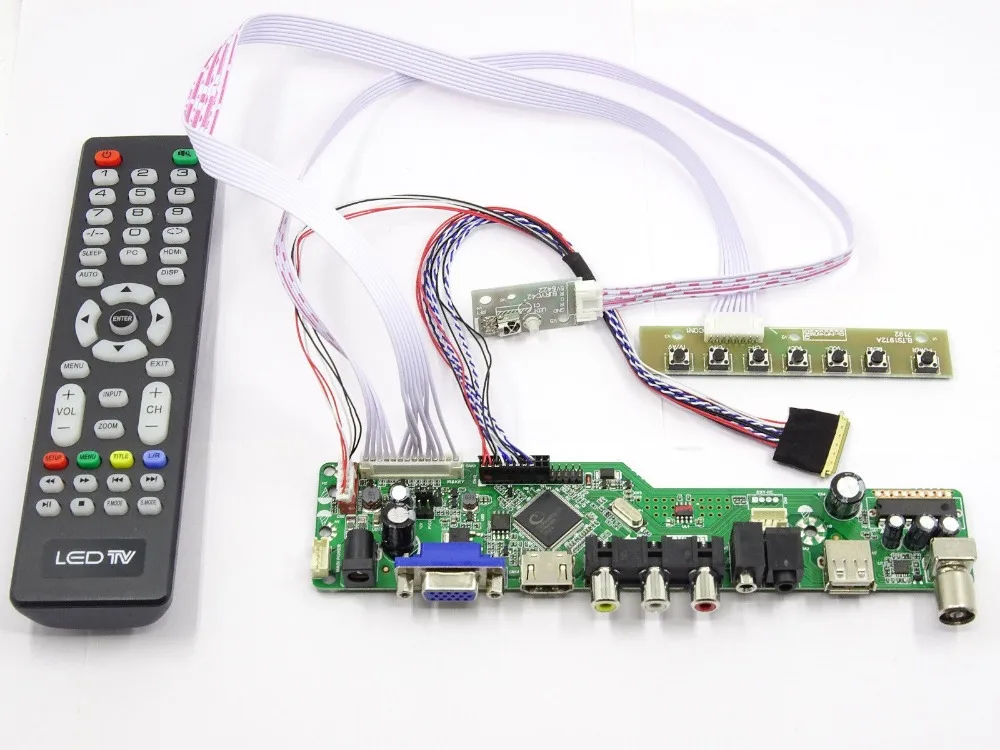 Latumab LCD/светодиодный драйвер контроллера для LTN156AT35 H01/P01 TV + HDMI VGA CVBS USB светодиодный