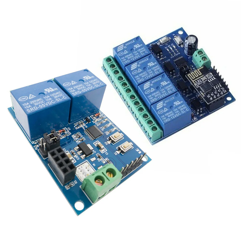 5В/12В ESP8266 ESP 01 2/4 wifi реле канала модуль для IOT Smart Home приложение E|Детали и аксессуары