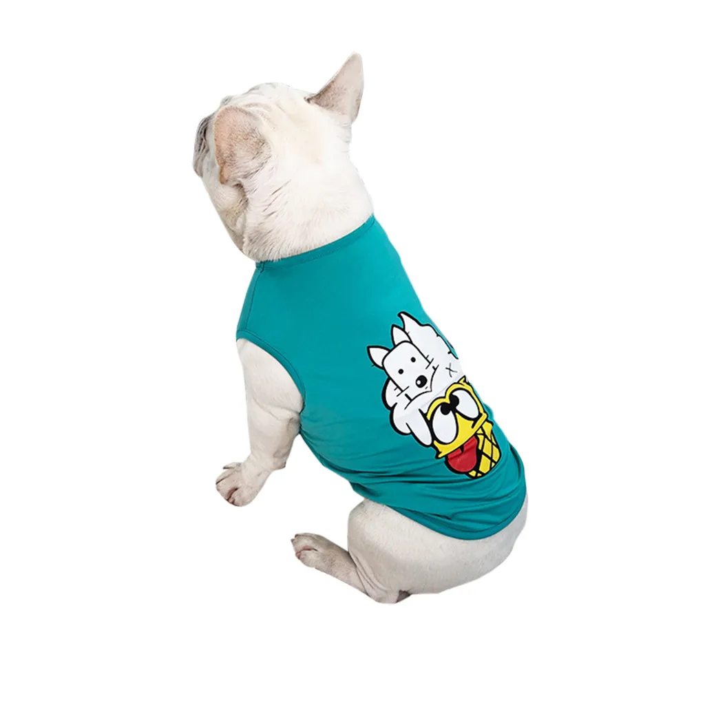 Одежда для собак костюмы с рисунком мороженого обычные Домашние животные собаки