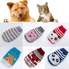 Зимняя мультяшная Одежда для собак, теплый Рождественский свитер для маленьких собак, одежда для домашних животных, милые вязаные свитера