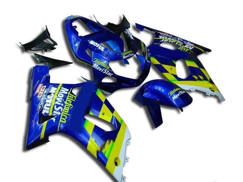 Комплект обтекателей для мотоцикла GSXR600 750 01 02 03 GSXR 600 GSXR750 2001 2002 2003 ABS крутой синий
