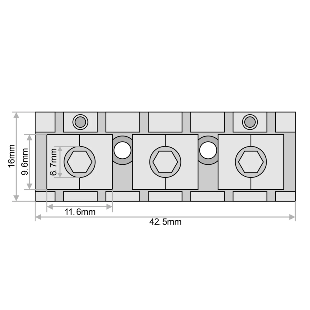 Новинка 1 шт. зажим для гитары гайка 42 мм тремоло моста черный/хром|lock wrench|chrome