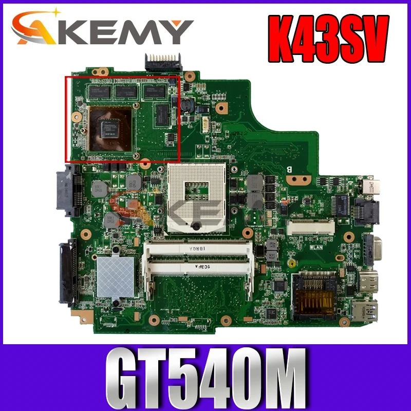 Материнская плата Akemy K43SV для ноутбука ASUS K43SJ K43SC K43SM K43S оригинальная материнская