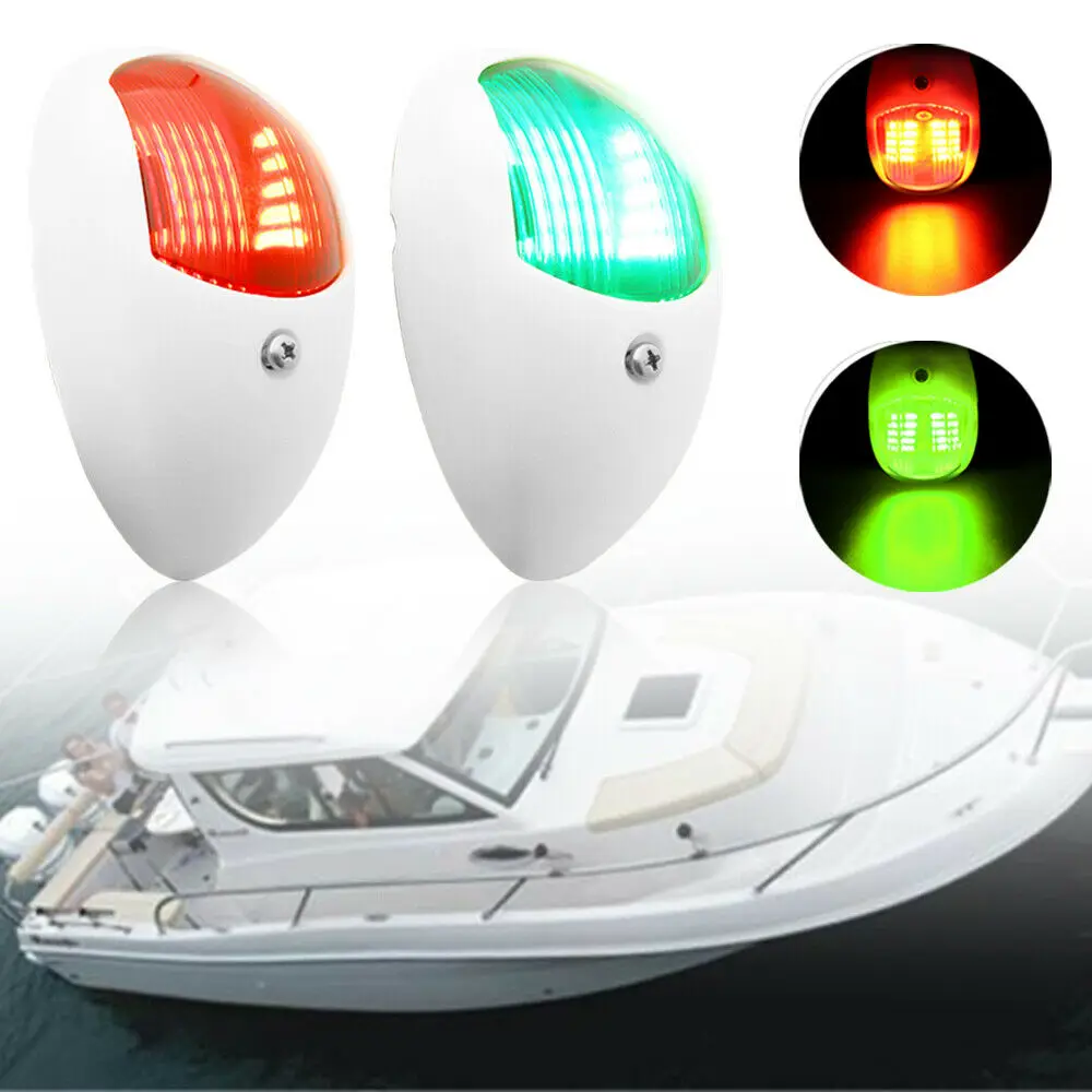 

Pair NAVIGATION BOW LED LIGHT RED/GREEN - BOAT MARINE