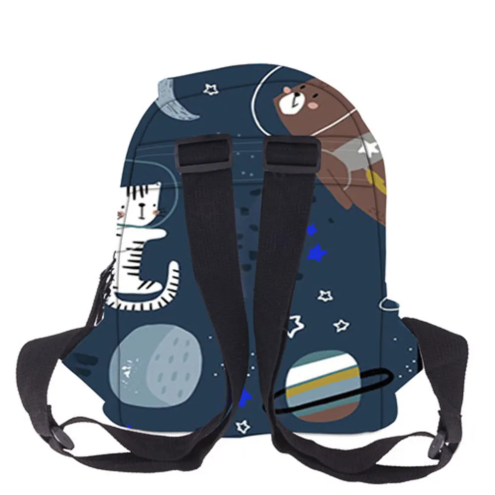 Cartoon School Backpack Cat Print Kawaii Children's SchoolBag Waterproof Lightweight Mini School Bag