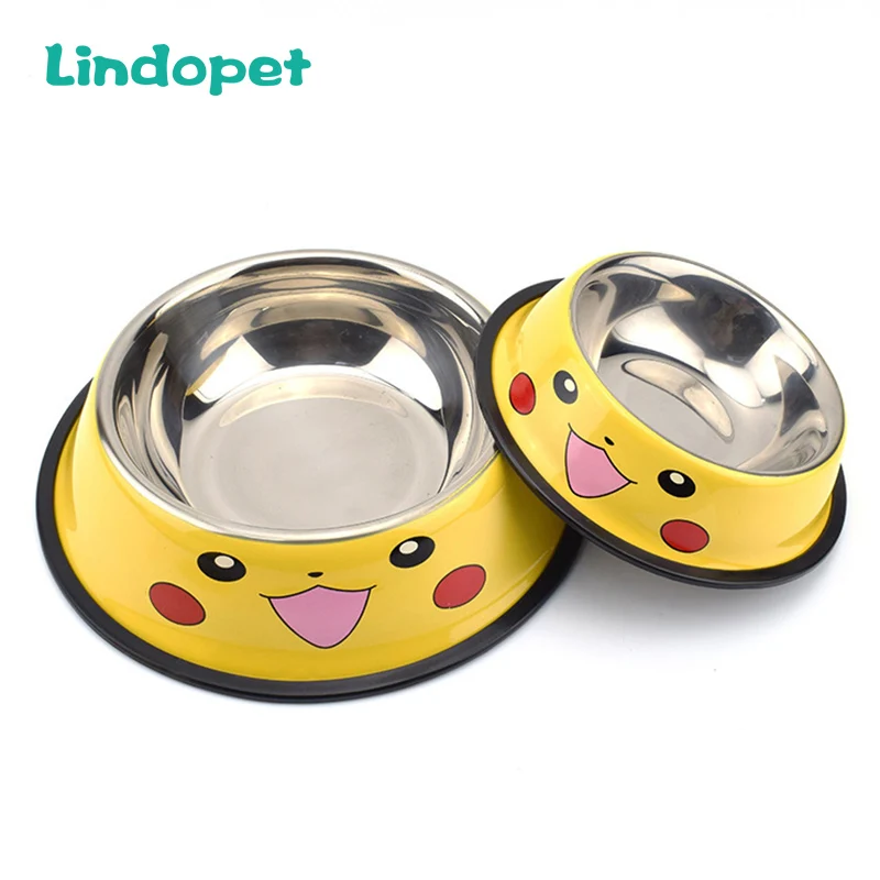 миска для кошки Посуда домашних питомцев панда кошка Мультяшные из нержавеющей