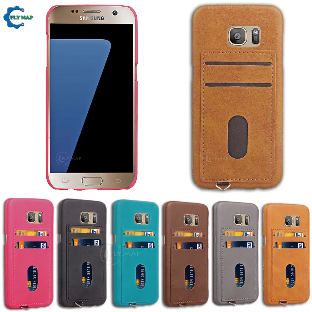 Чехол для телефона со скрытым слотом карт Samsung Galaxy S7 S 7 задняя крышка кредитной