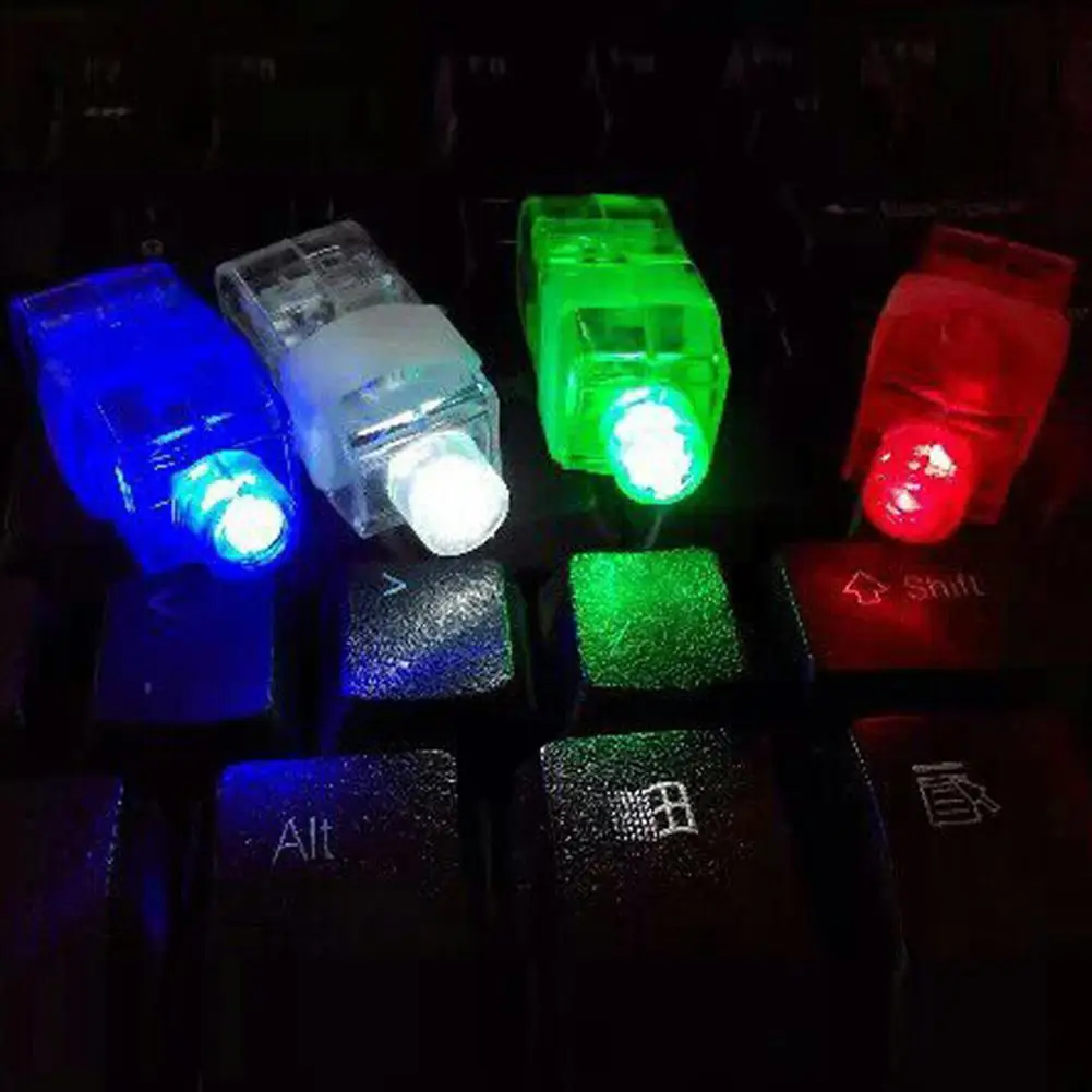 

10 Pcs LED Light Up Flashing Finger Rings Glow Party Favors Kids Children Toys Party concerts must-have Electronic Toys