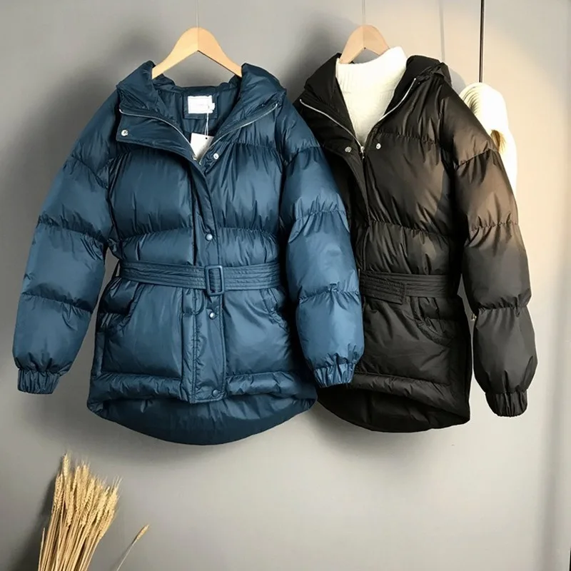 

JCHB 2021 Women's Clothing Korean Style Winter Jacket Women Warm Thick Coat Female Hooded Cotton Down Parkas Chaqueta Mujer Pph