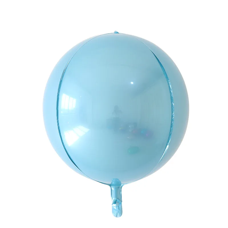 light blue 20 шт., розовое золото, серебро, 4D большие круглые сферические образные шарики из фольги, для детского душа, свадьбы, дня рождения, вечеринки, украшения, воздушный шар - Цвет: light blue