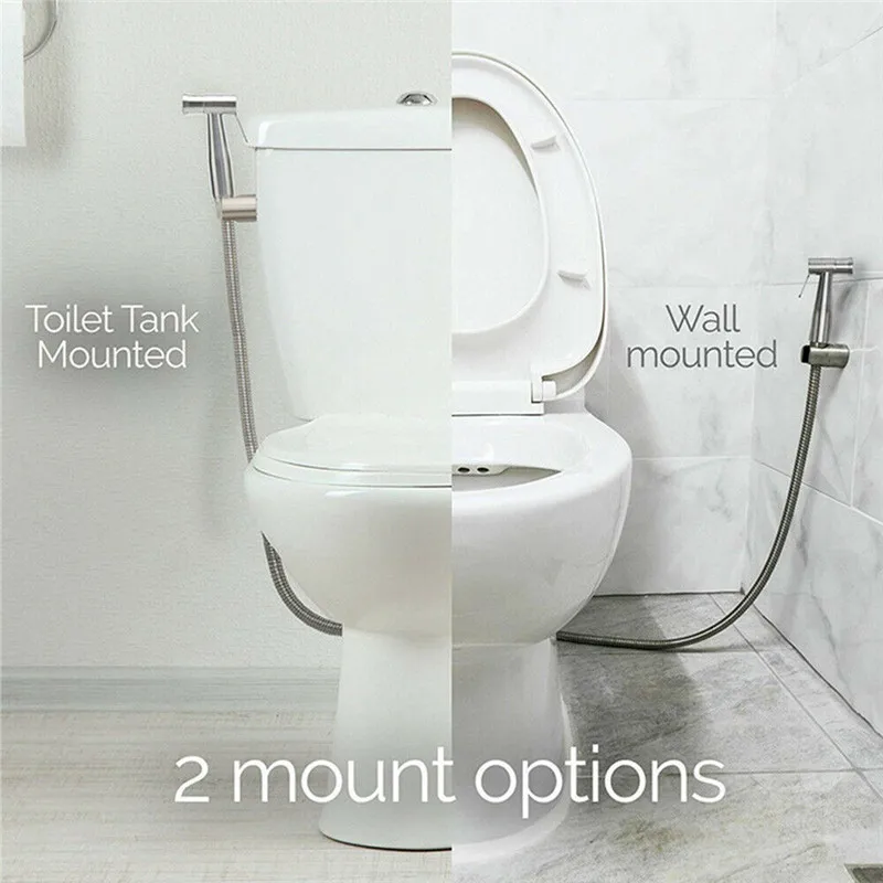 

Stainless Steel Toilet Hand Held Bidet Faucet Sprayer Bidet Set Sprayer Guns Toilet Spray For Bathroom Self Cleaning Shower Head