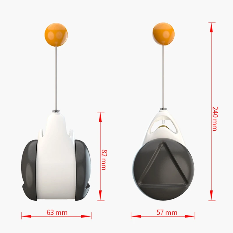 

Tumbler Balanced Wheel Cat Toy Funny Automatic Rotating Interactive With Catnip Wand Teaser Feather Stick Ball Cat Dog Chewing