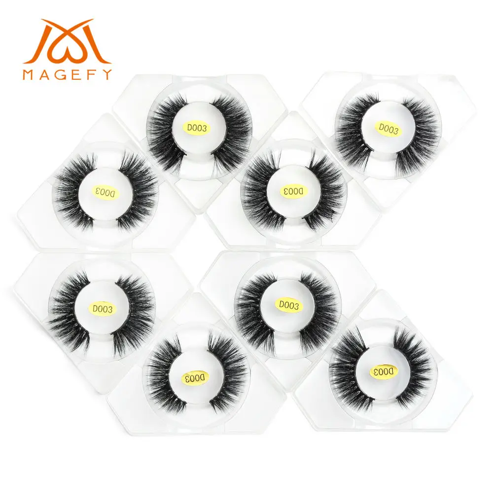 8 pairs-D003 8 пар/3D Искусственные норковые Накладные ресницы ручной работы толстые натуральные накладные ресницы мягкие объемные норковые ресницы для наращивания макияжа - Цвет: 8 pairs-D003