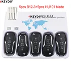 5 шт.лот, оригинальный универсальный пульт дистанционного управления KEYDIY серии KD900 B с 5 шт. лезвия ключа HU101 FO21
