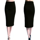 Юбка-карандаш Женская Офисная эластичная, облегающая трикотажная юбка средней длины до середины икры с завышенной талией, размер XL
