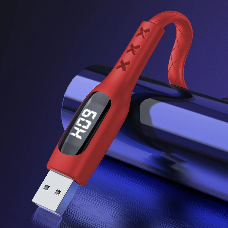 HOCO кабель синхронизации usb зарядный кабель синхронизации данных светодиодный экран дисплей Быстрая зарядка провода для Apple iPad iPhone X XS MAX XR 8 7 6 5