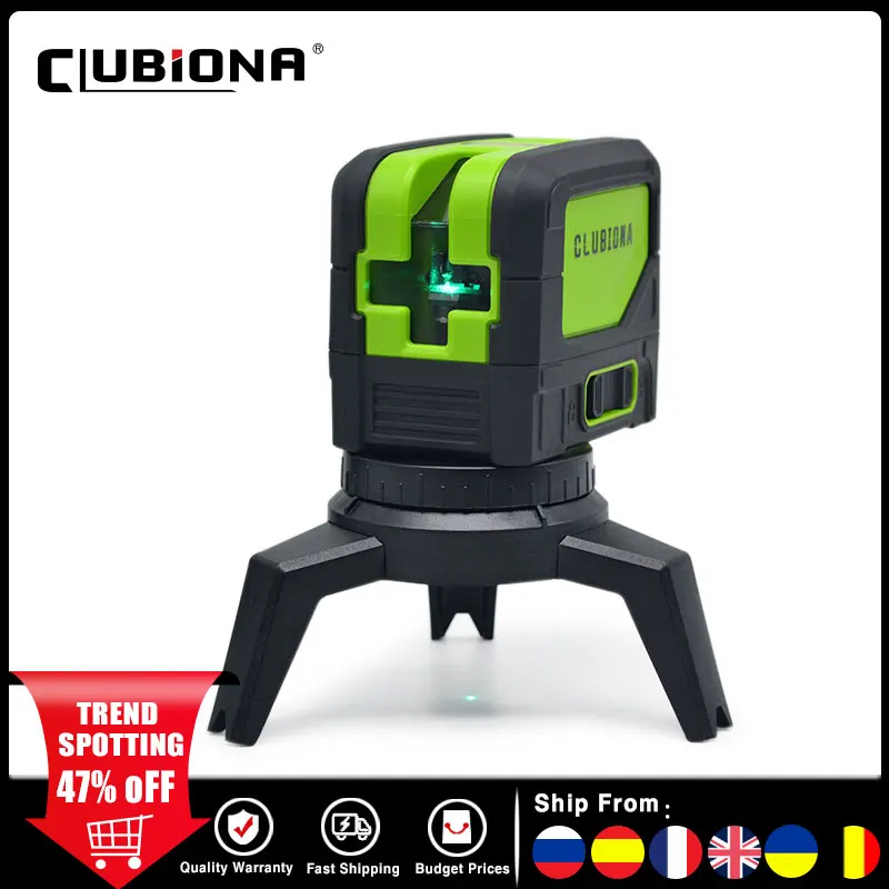 Лазерный уровень Clubiona самонивелирующийся лазер 2 линейный точечный CE и FCC с