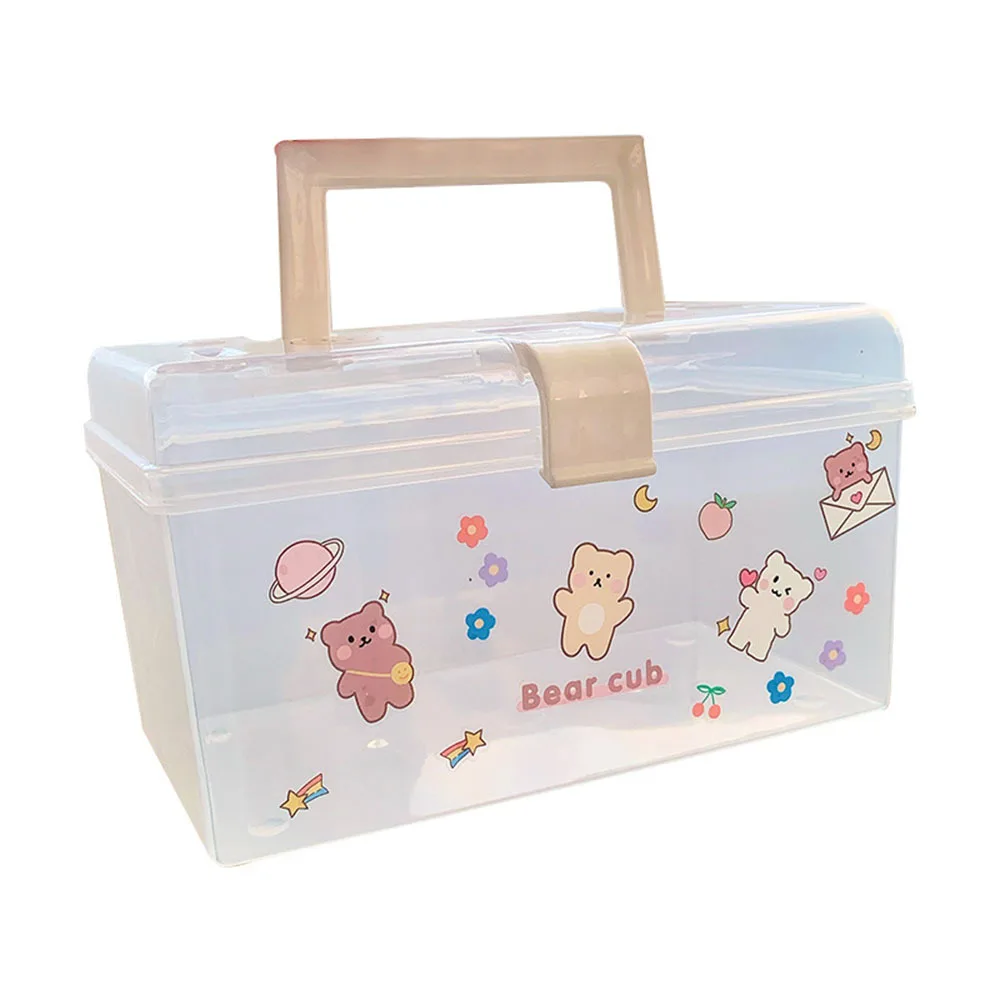 

Dust-proof Storage Box For Student Dormitory Organizer Multifunction Plastic Transparent Portable